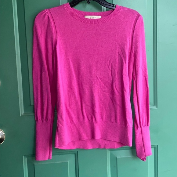 Loft size small beautiful pink lightweight sweater - Picture 1 of 6